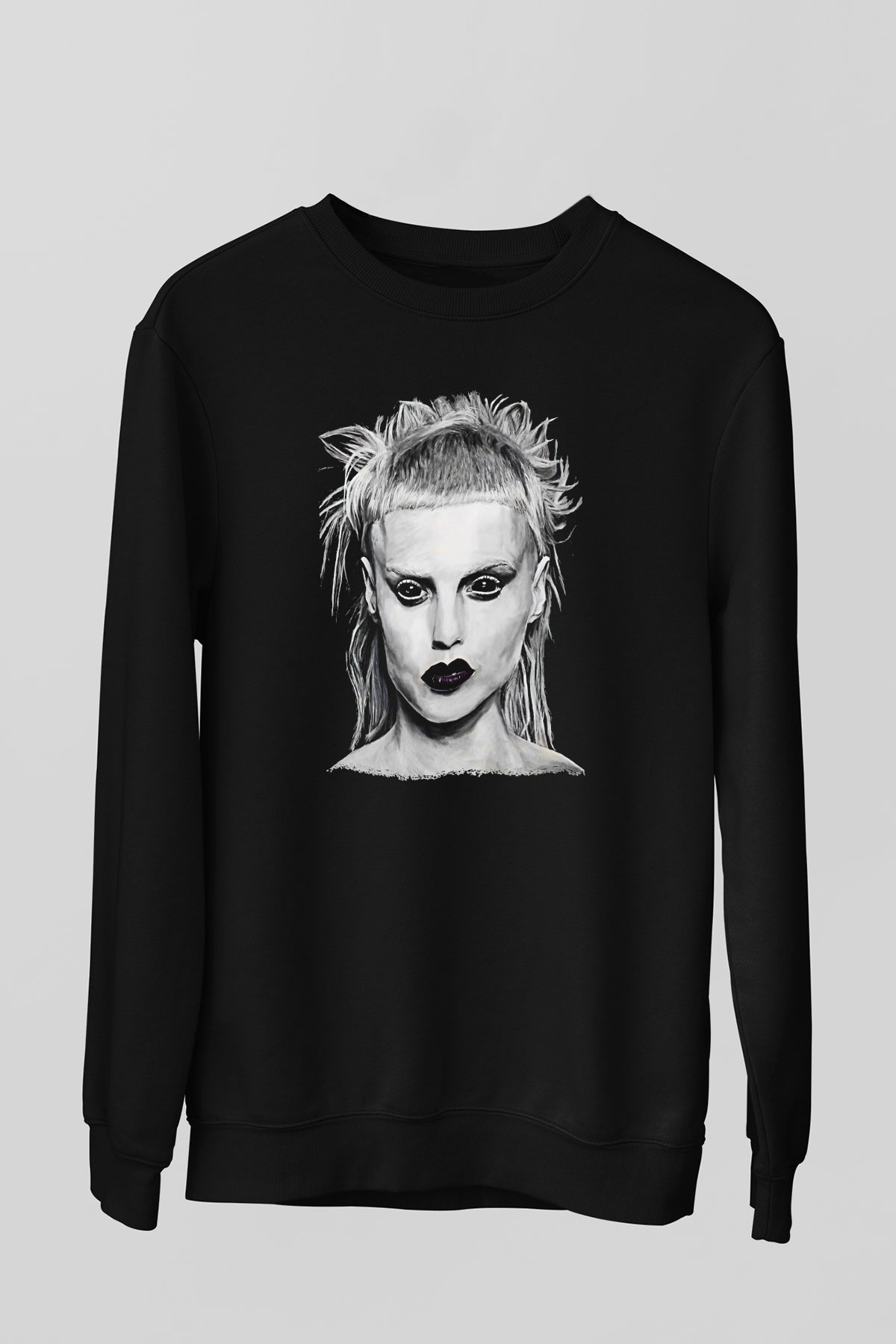 Die Antwoord Baskılı Unisex Siyah Sweatshirt