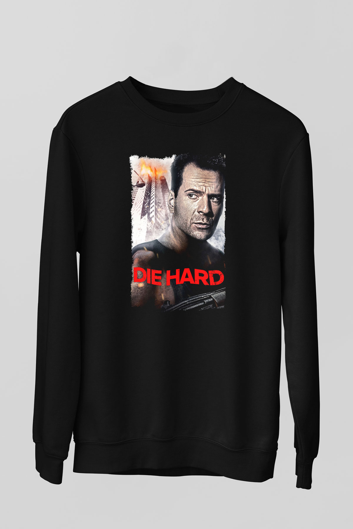 Die Hard Beyaz Unisex Sweatshirt