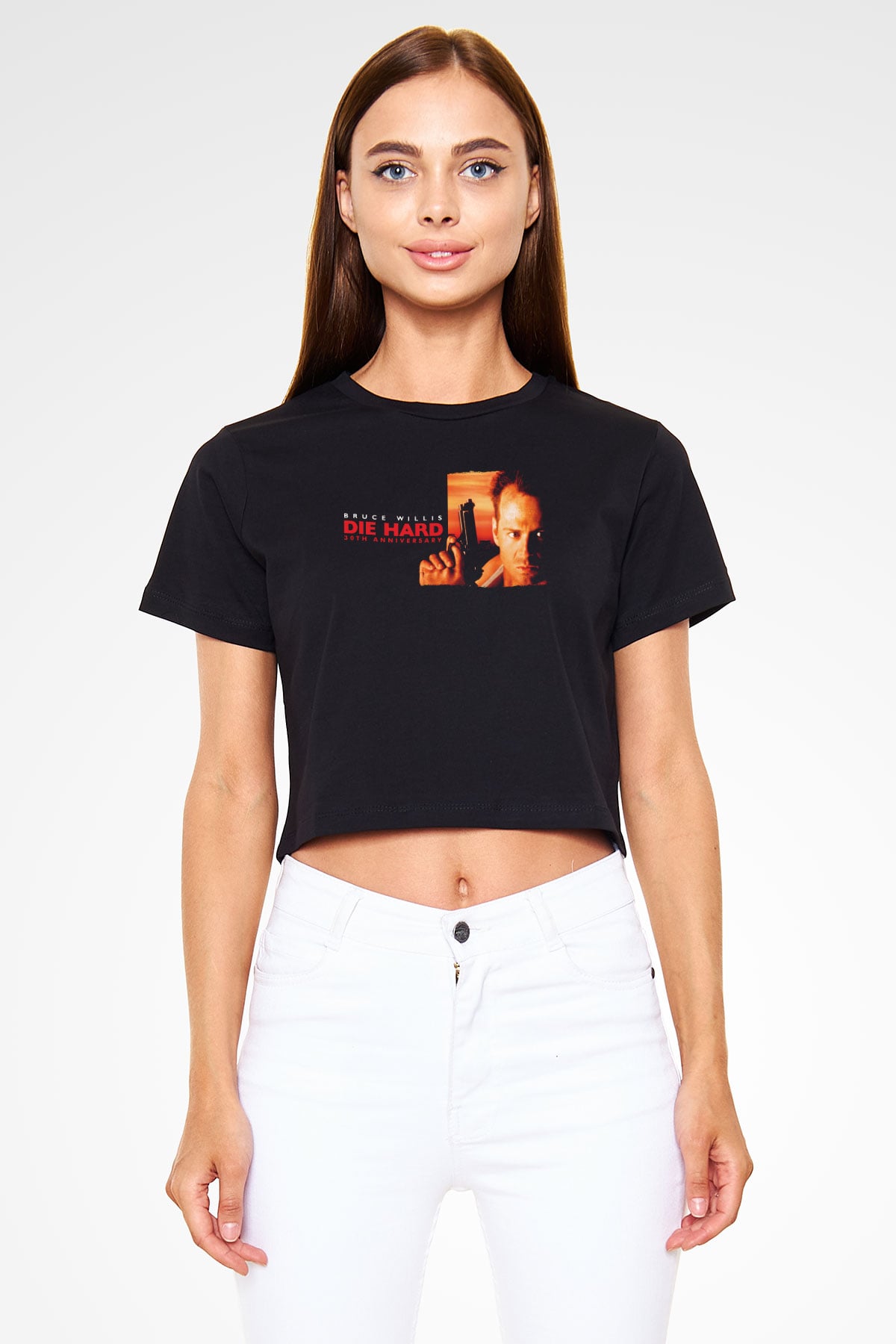 Die Hard Siyah  Crop Top Tişört