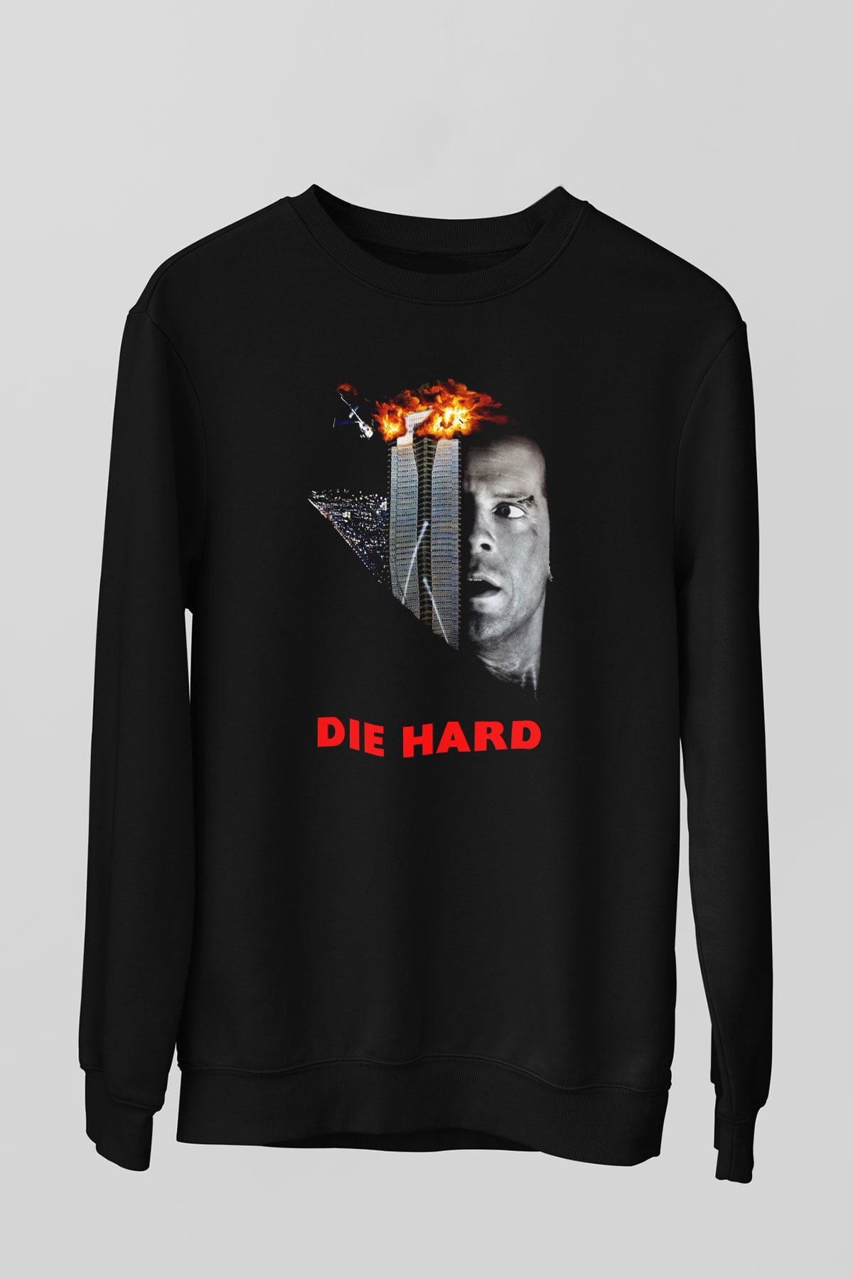 Die Hard Siyah Unisex Sweatshirt