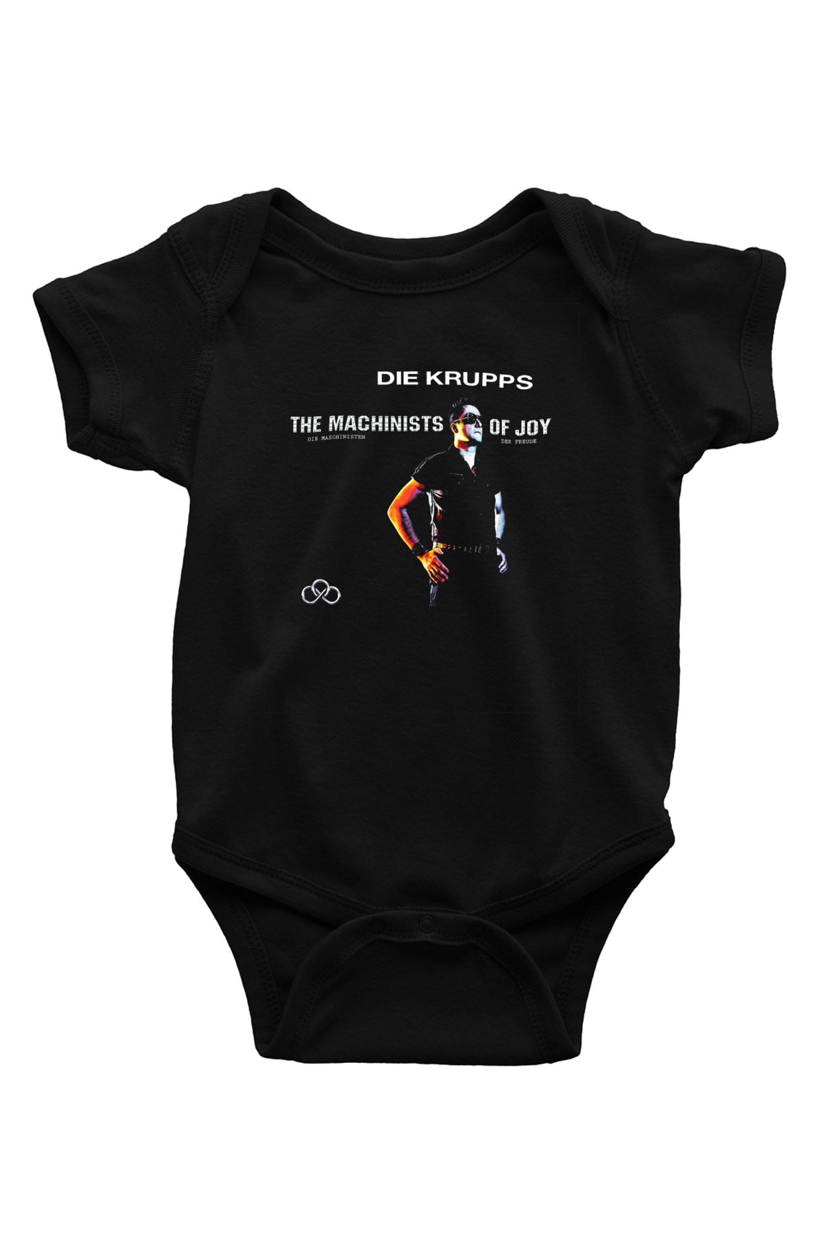 Die Krupps Baskılı Unisex Siyah Bebek Body - Zıbın