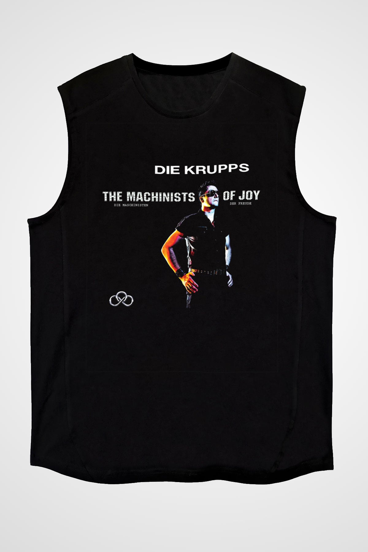 Die Krupps Baskılı Unisex Siyah Kolsuz Tişört