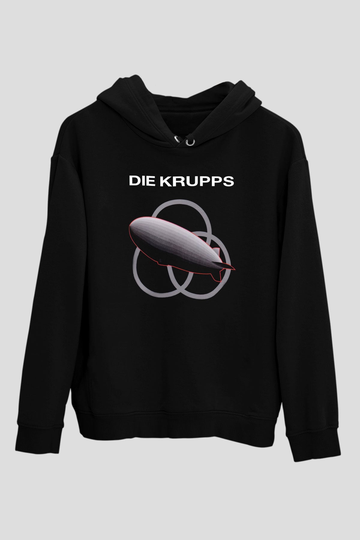 Die Krupps Siyah Unisex Kapüşonlu Sweatshirt