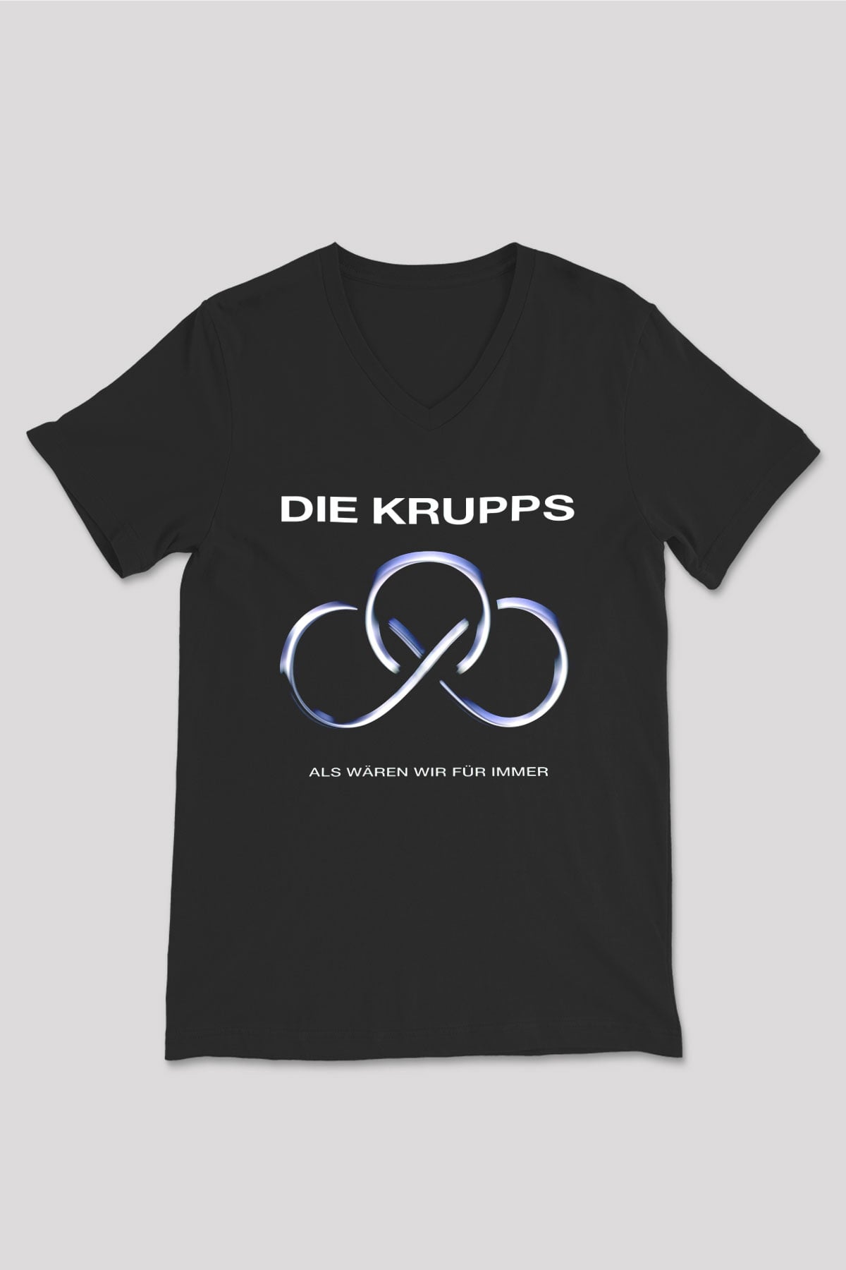 Die Krupps Siyah Unisex V Yaka Tişört