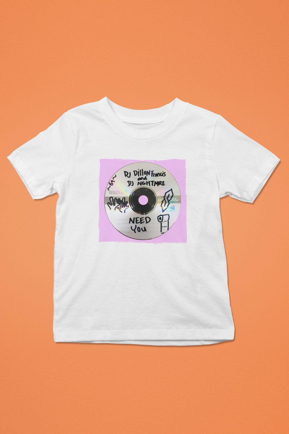 Dillion Francis Beyaz Unisex Çocuk Tişört