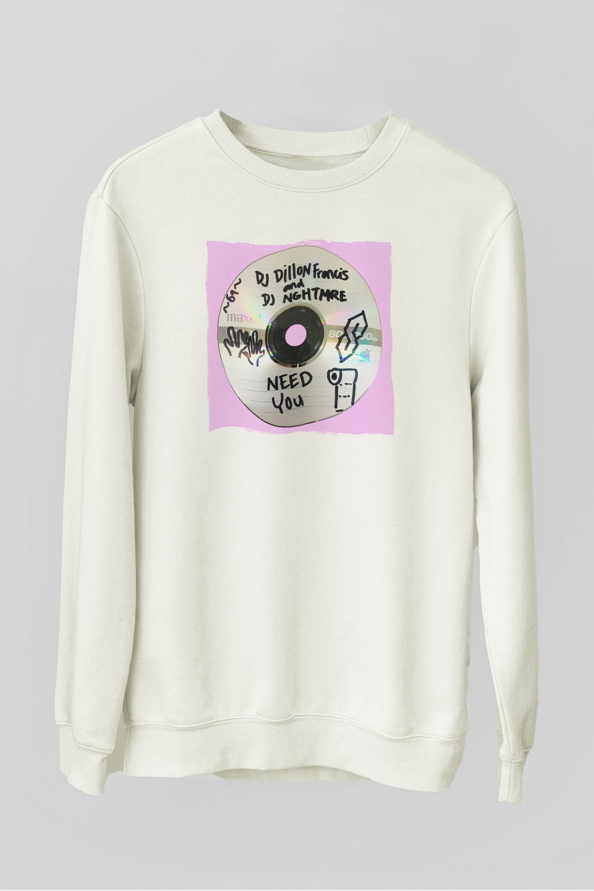 Dillion Francis Beyaz Unisex Sweatshirt