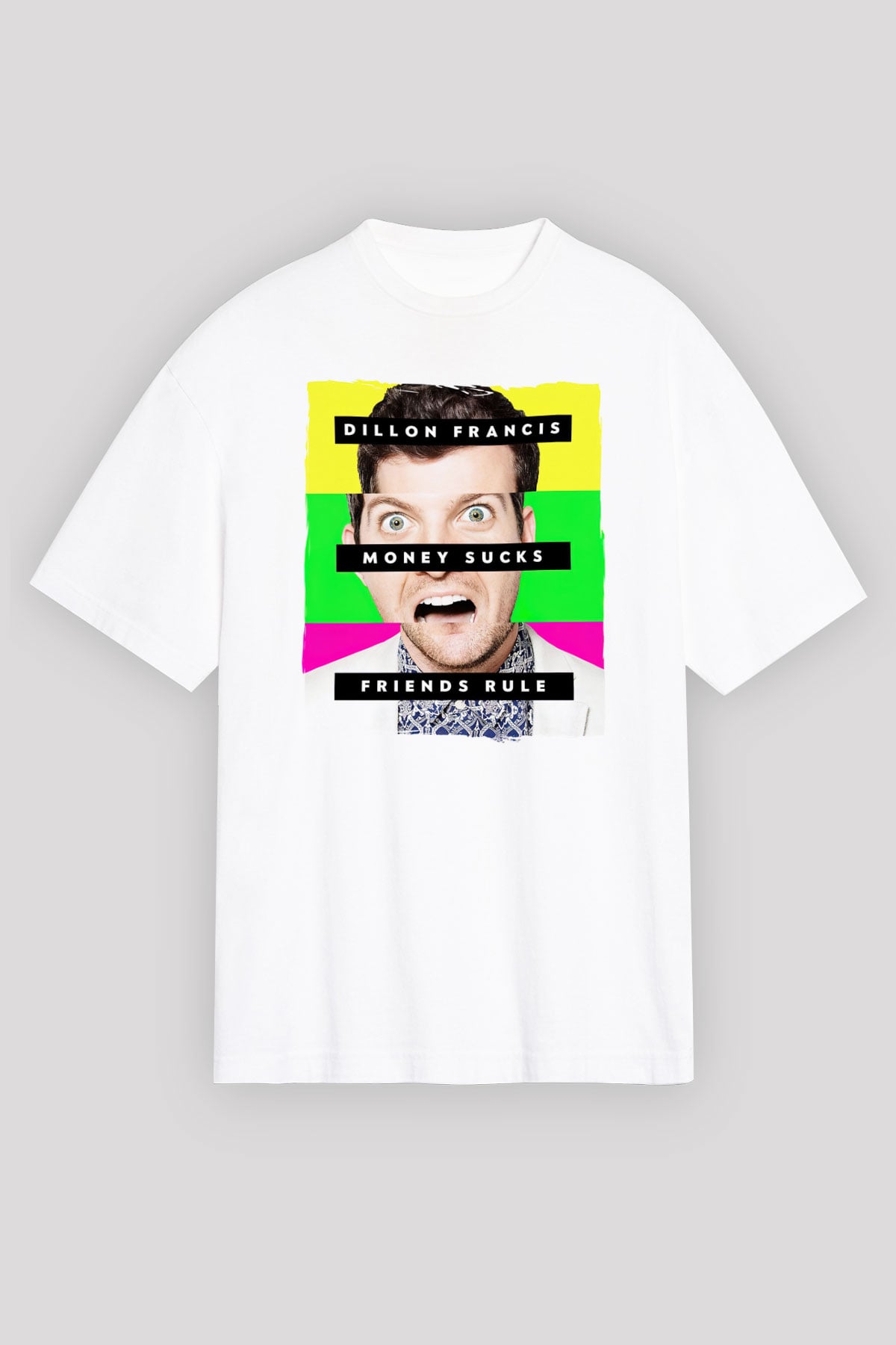 Dillion Francis Beyaz Unisex Tişört T-Shirt - TişörtFabrikası