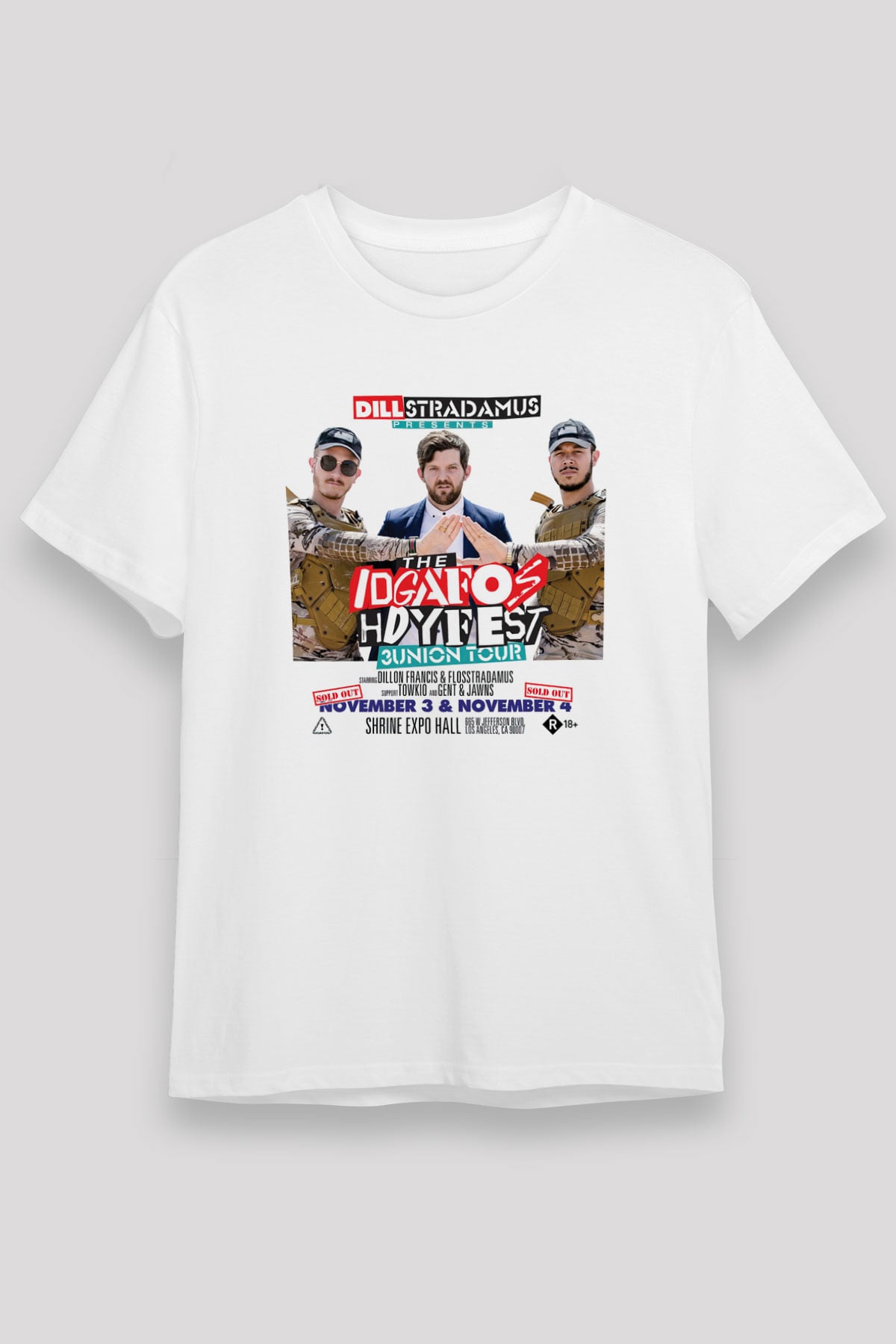 Dillion Francis Beyaz Unisex Tişört T-Shirt - TişörtFabrikası