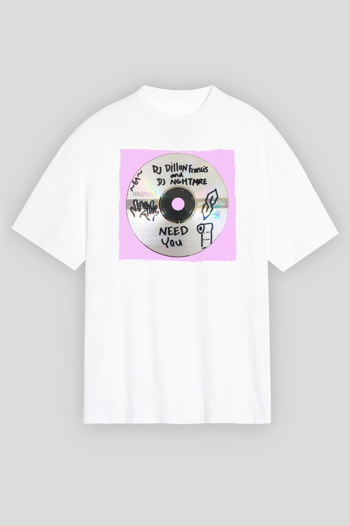Dillion Francis Beyaz Unisex Tişört T-Shirt - TişörtFabrikası