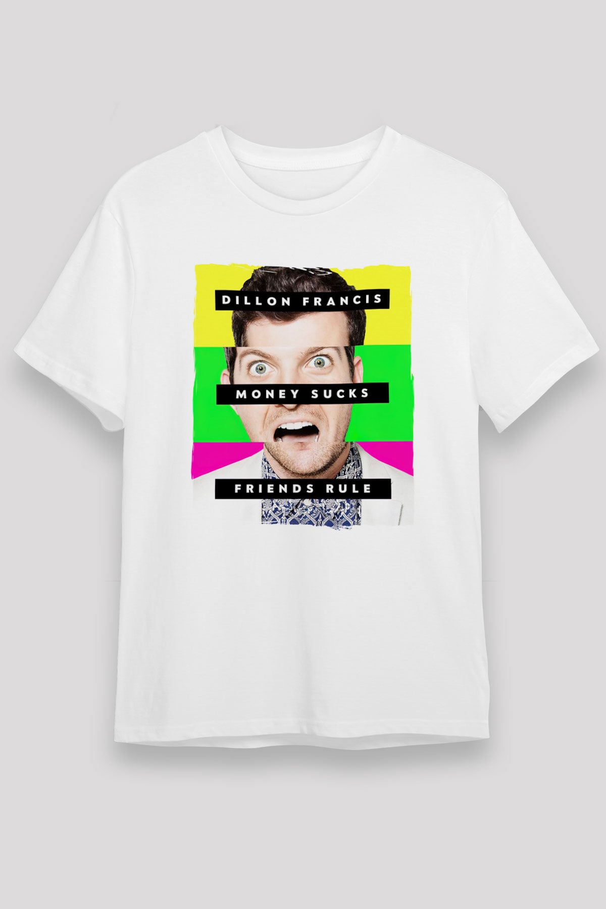 Dillion Francis Beyaz Unisex Tişört T-Shirt - TişörtFabrikası