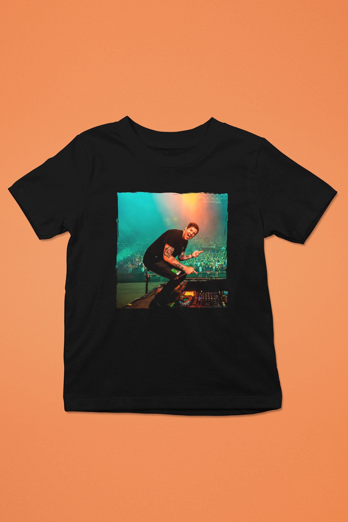 Dillion Francis Siyah Unisex Çocuk Tişört