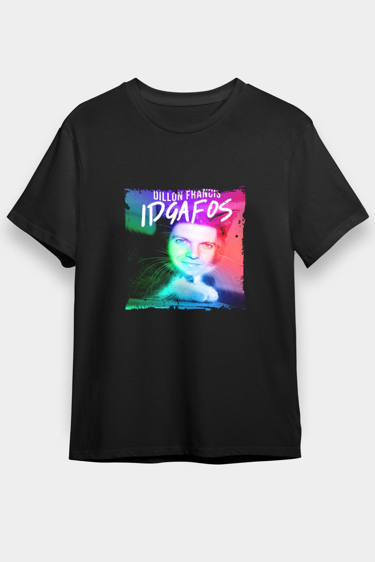 Dillon Francis Baskılı Unisex Siyah Tişört
