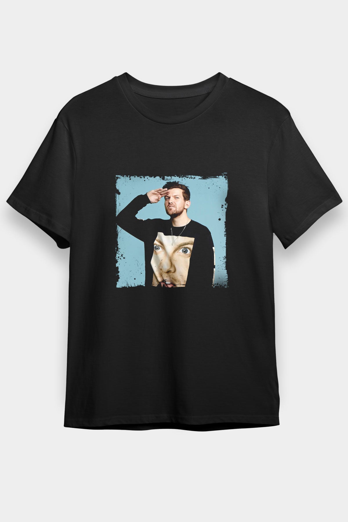 Dillon Francis Baskılı Unisex Siyah Tişört
