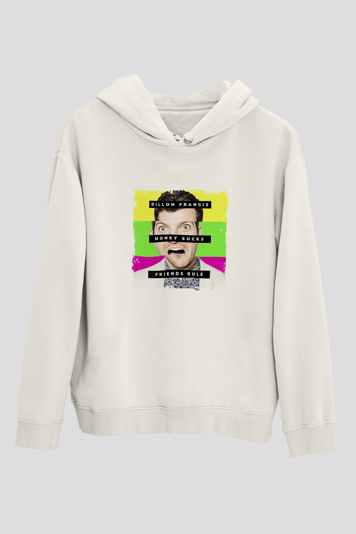 Dillon FrancisBaskılı Beyaz Hoodie