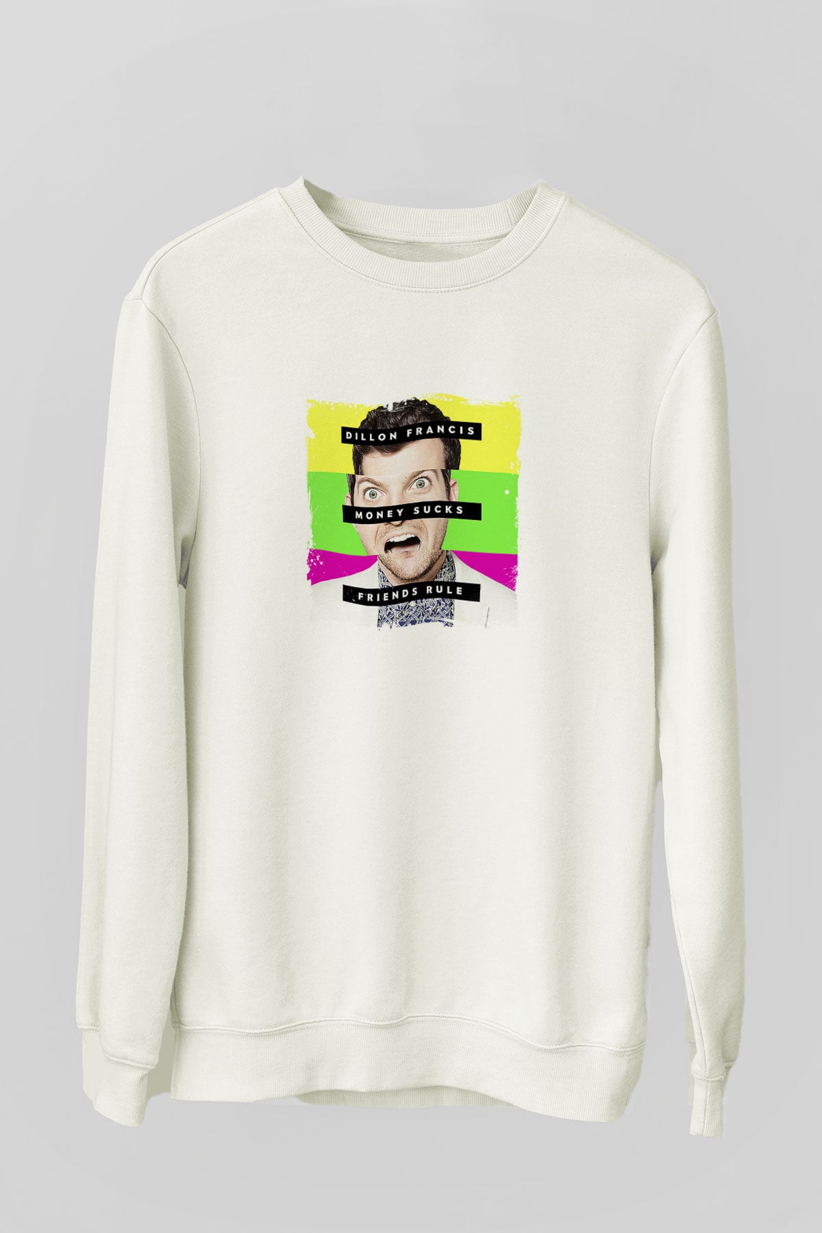 Dillon FrancisBaskılı Beyaz Sweatshirt