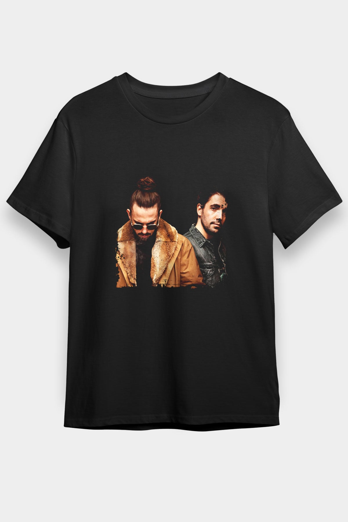 Dimitri Vegas & Like Mike Baskılı Unisex Siyah Tişört