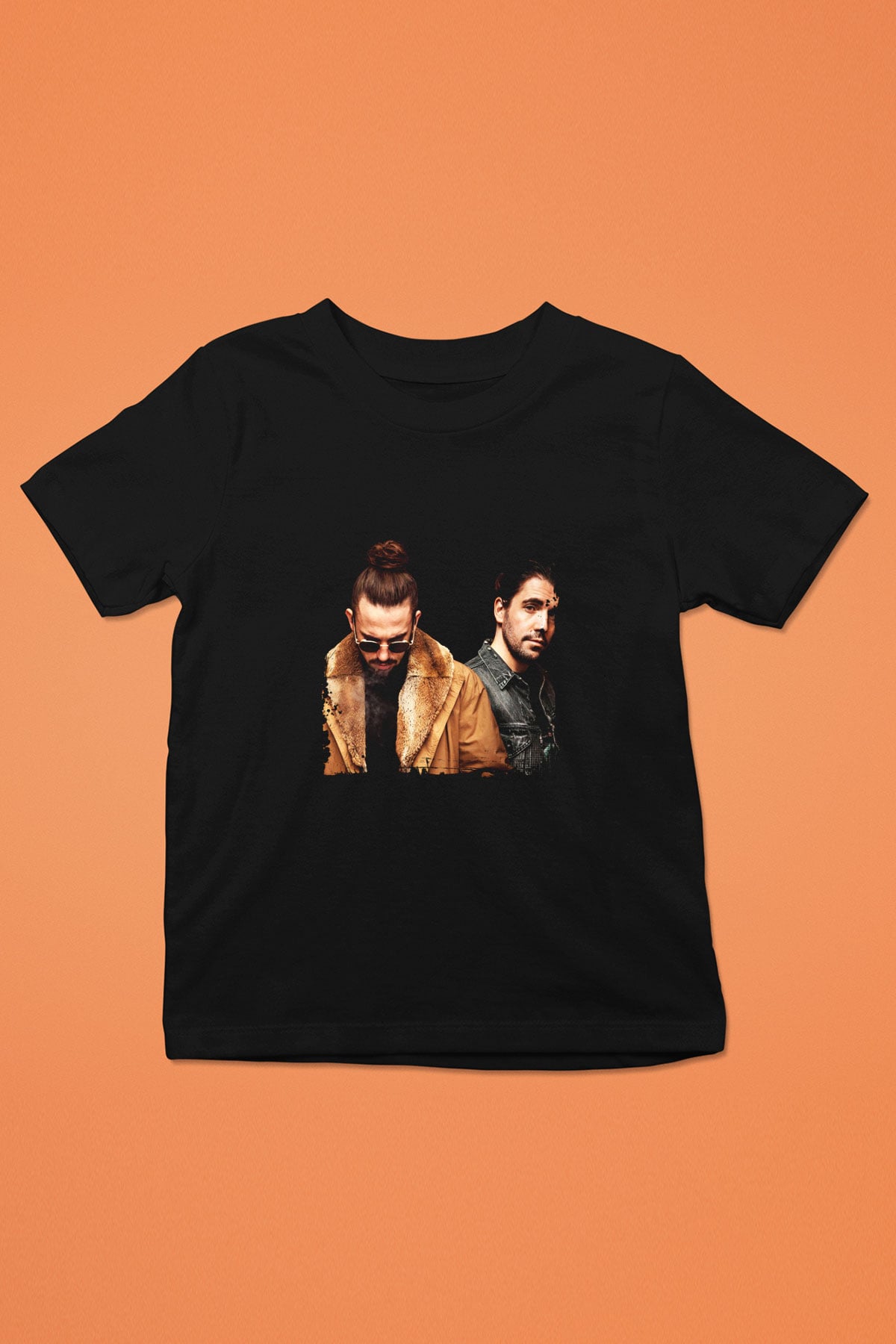 Dimitri Vegas & Like Mike Baskılı Unisex Siyah Çocuk Tişört