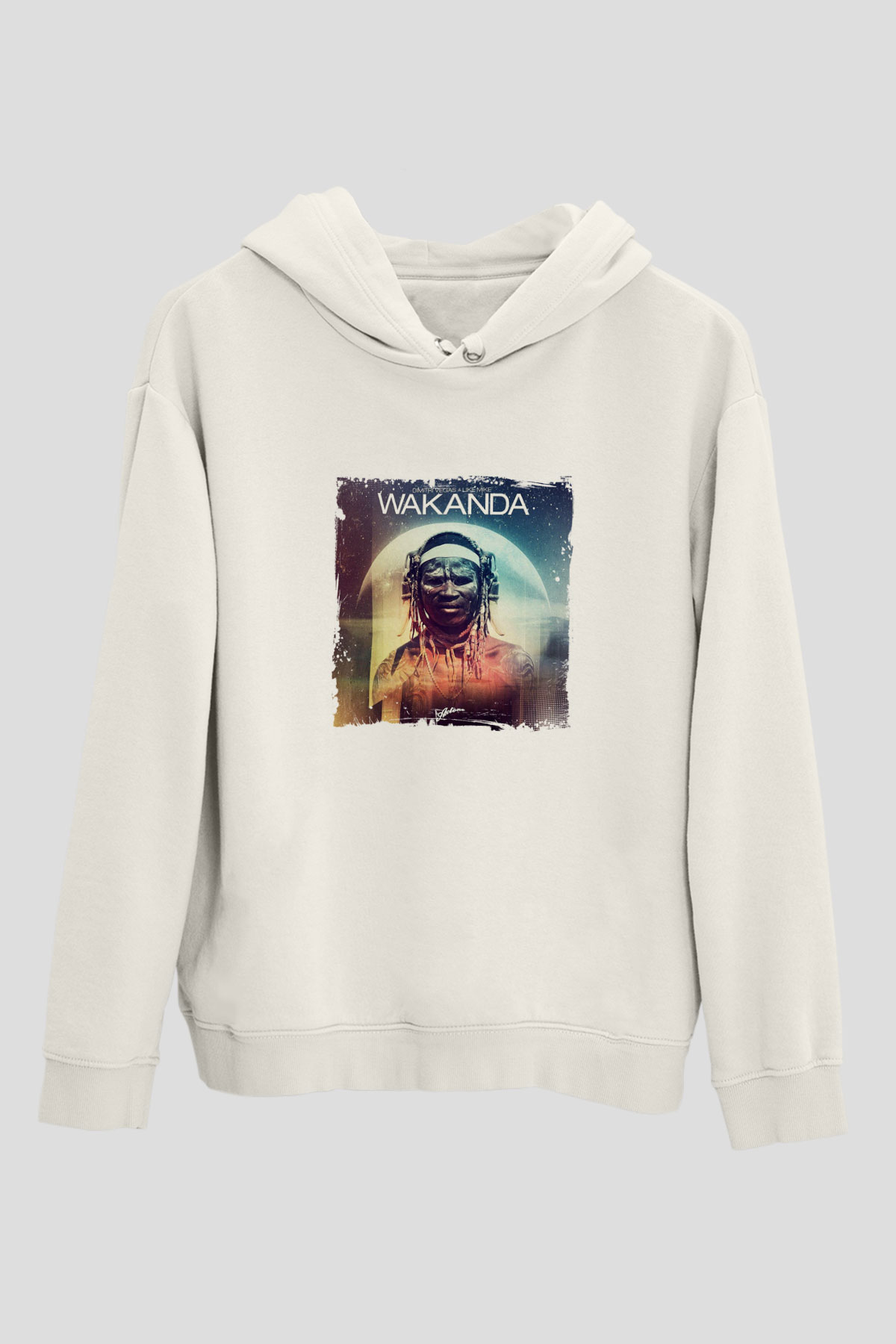 Dimitri Vegas & Like MikeBaskılı Beyaz Hoodie