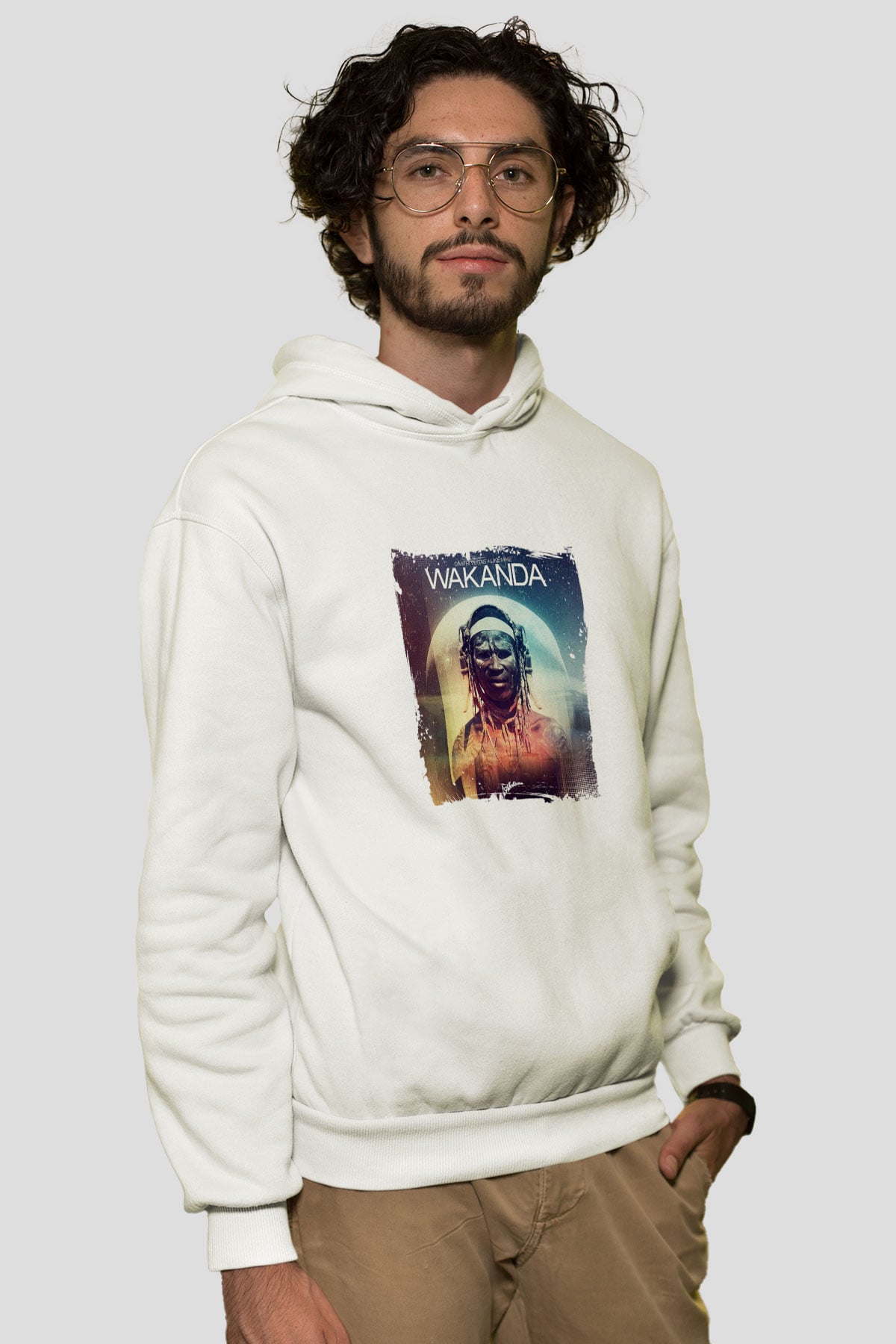 Dimitri Vegas & Like MikeBaskılı Beyaz Hoodie