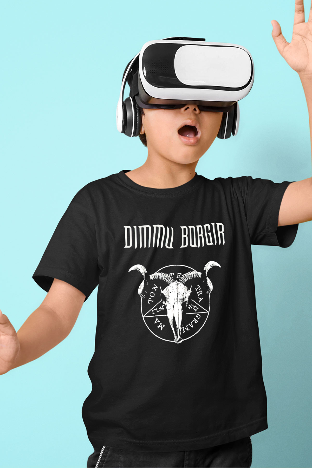 Dimmu Borgir Baskılı Unisex Siyah Çocuk Tişört - Tshirt