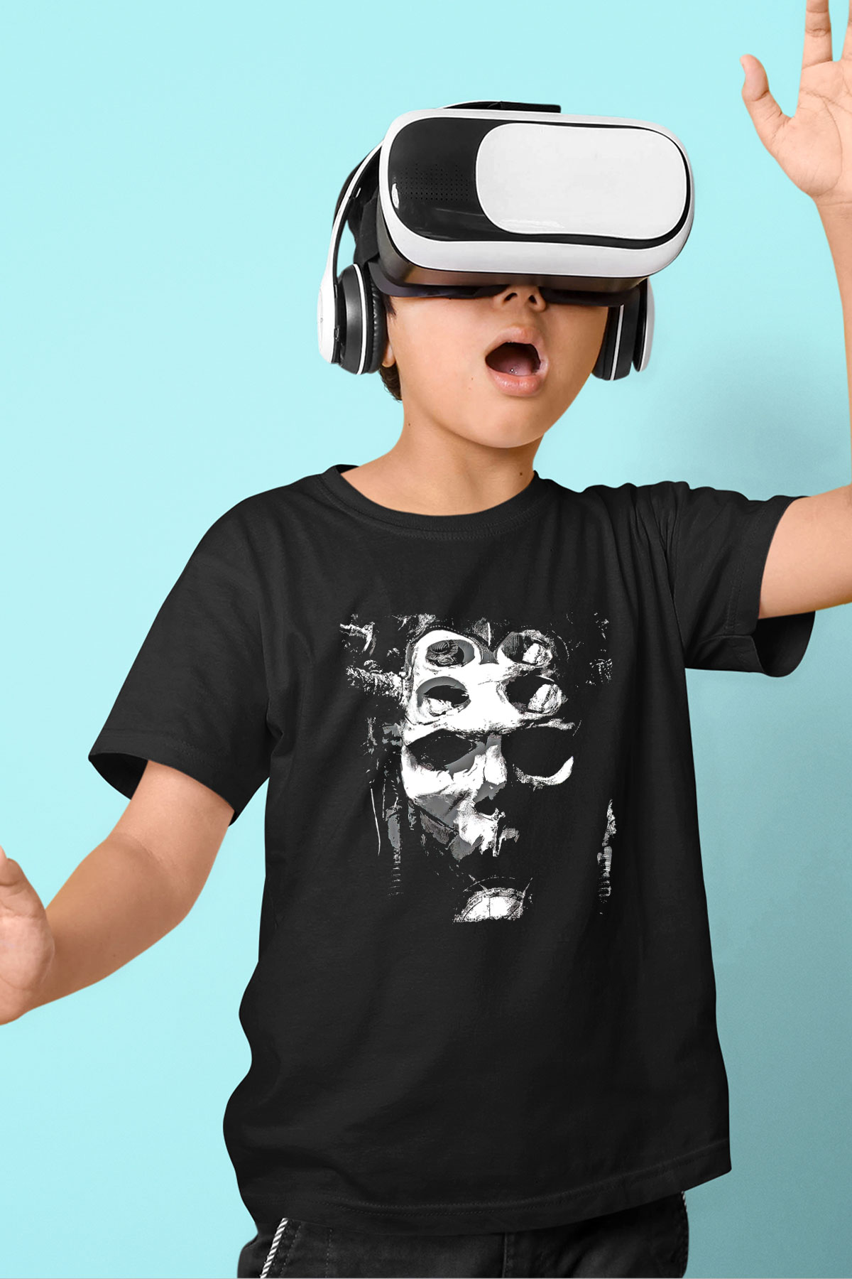 Dimmu Borgir Baskılı Unisex Siyah Çocuk Tişört - Tshirt