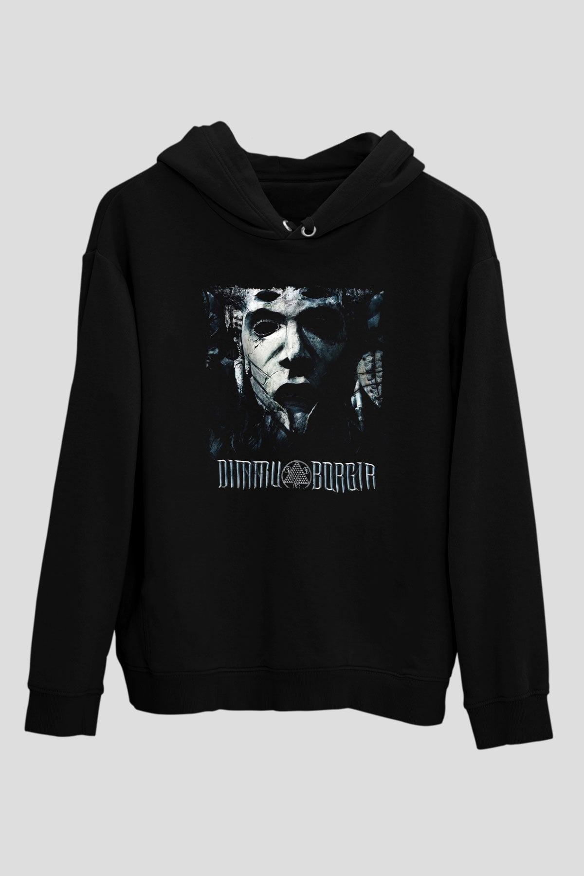 Dimmu Borgir Baskılı Unisex Siyah Kapüşonlu Sweatshirt