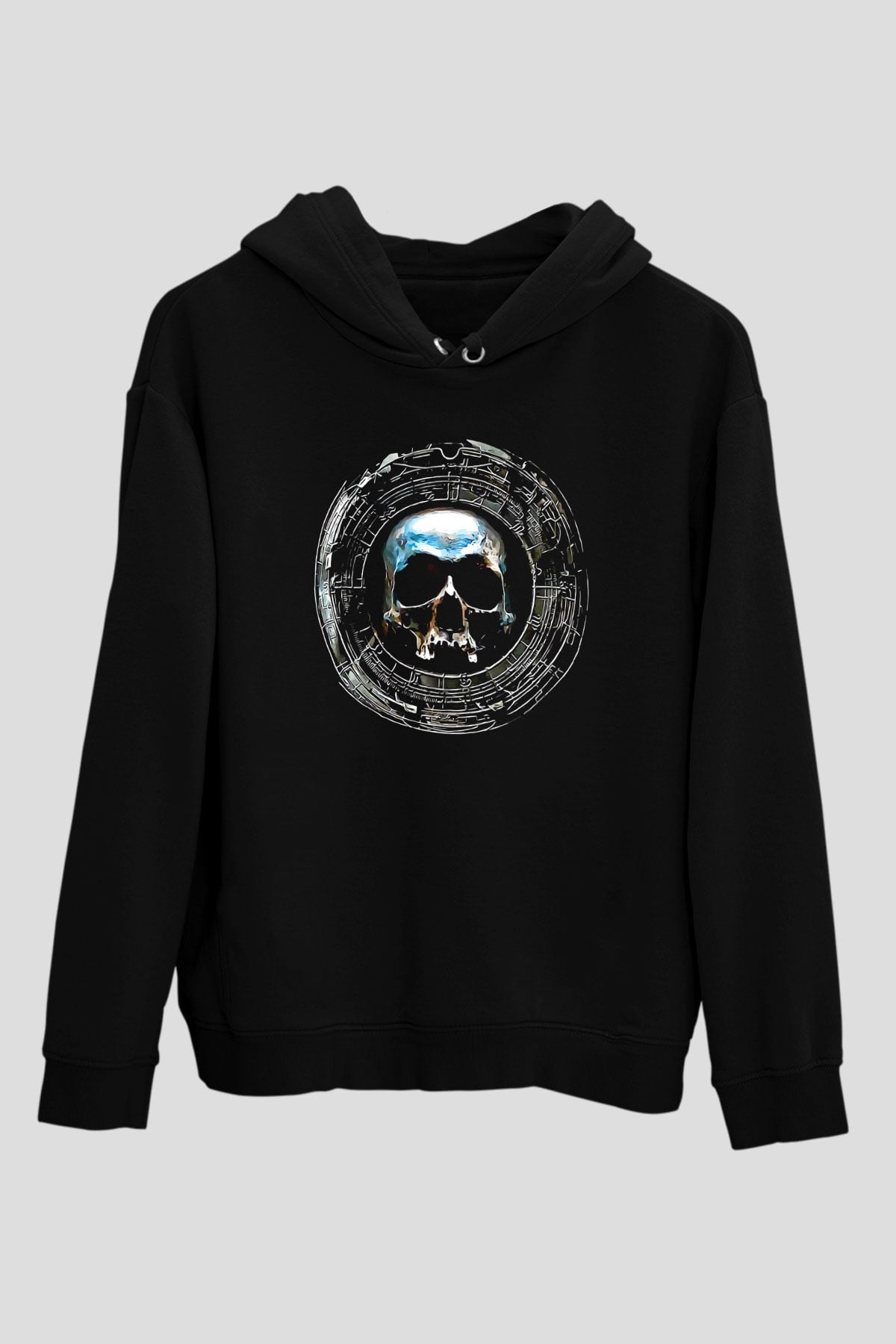 Dimmu Borgir Baskılı Unisex Siyah Kapüşonlu Sweatshirt