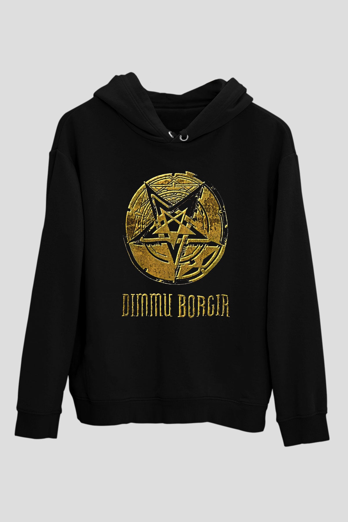 Dimmu Borgir Baskılı Unisex Siyah Kapüşonlu Sweatshirt