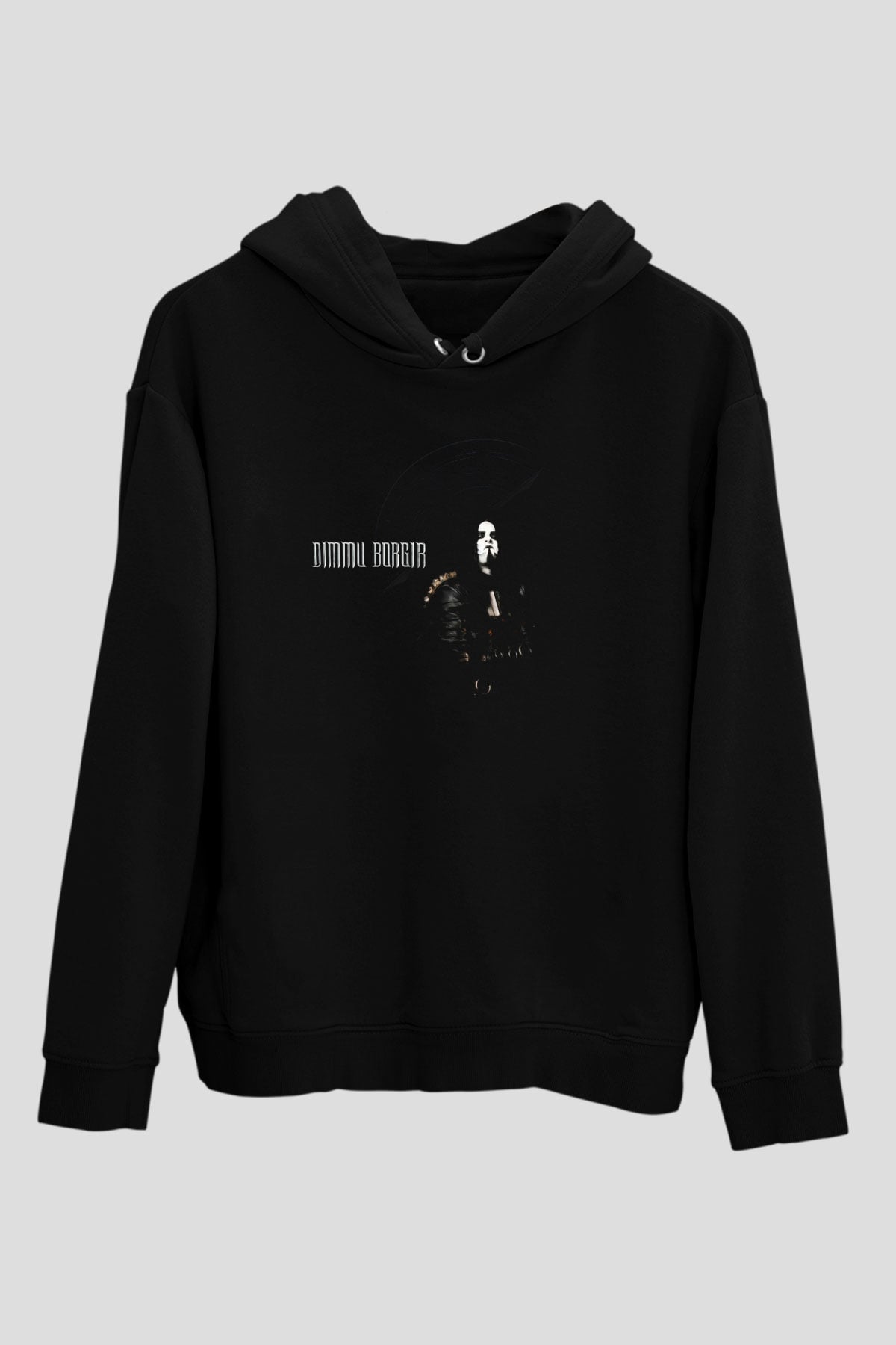 Dimmu Borgir Baskılı Unisex Siyah Kapüşonlu Sweatshirt