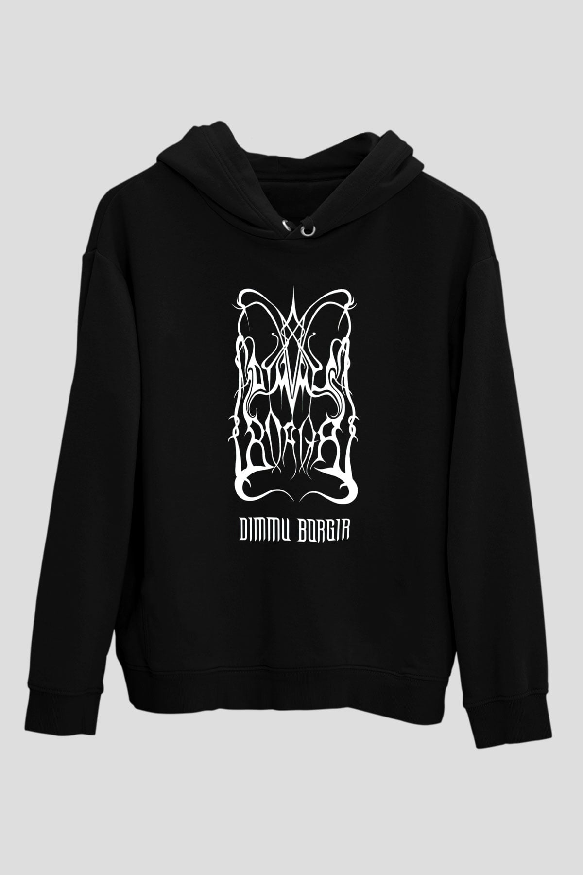 Dimmu Borgir Baskılı Unisex Siyah Kapüşonlu Sweatshirt
