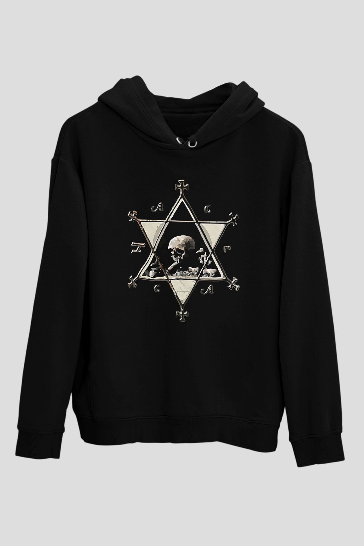 Dimmu Borgir Baskılı Unisex Siyah Kapüşonlu Sweatshirt