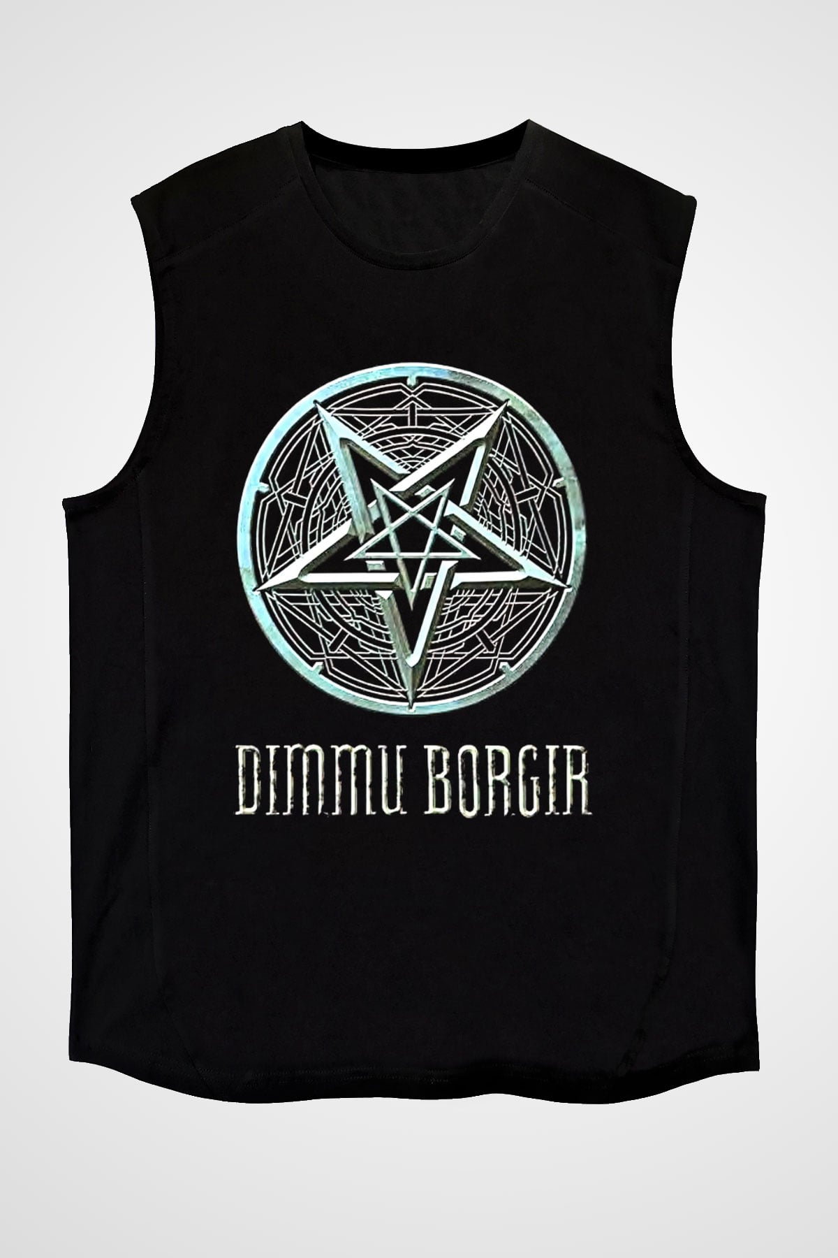 Dimmu Borgir Baskılı Unisex Siyah Kolsuz Tişört - Tshirt
