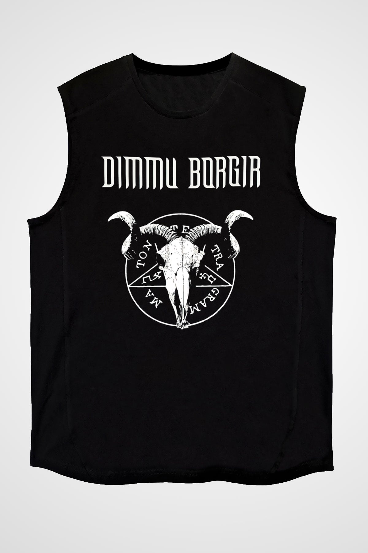 Dimmu Borgir Baskılı Unisex Siyah Kolsuz Tişört - Tshirt