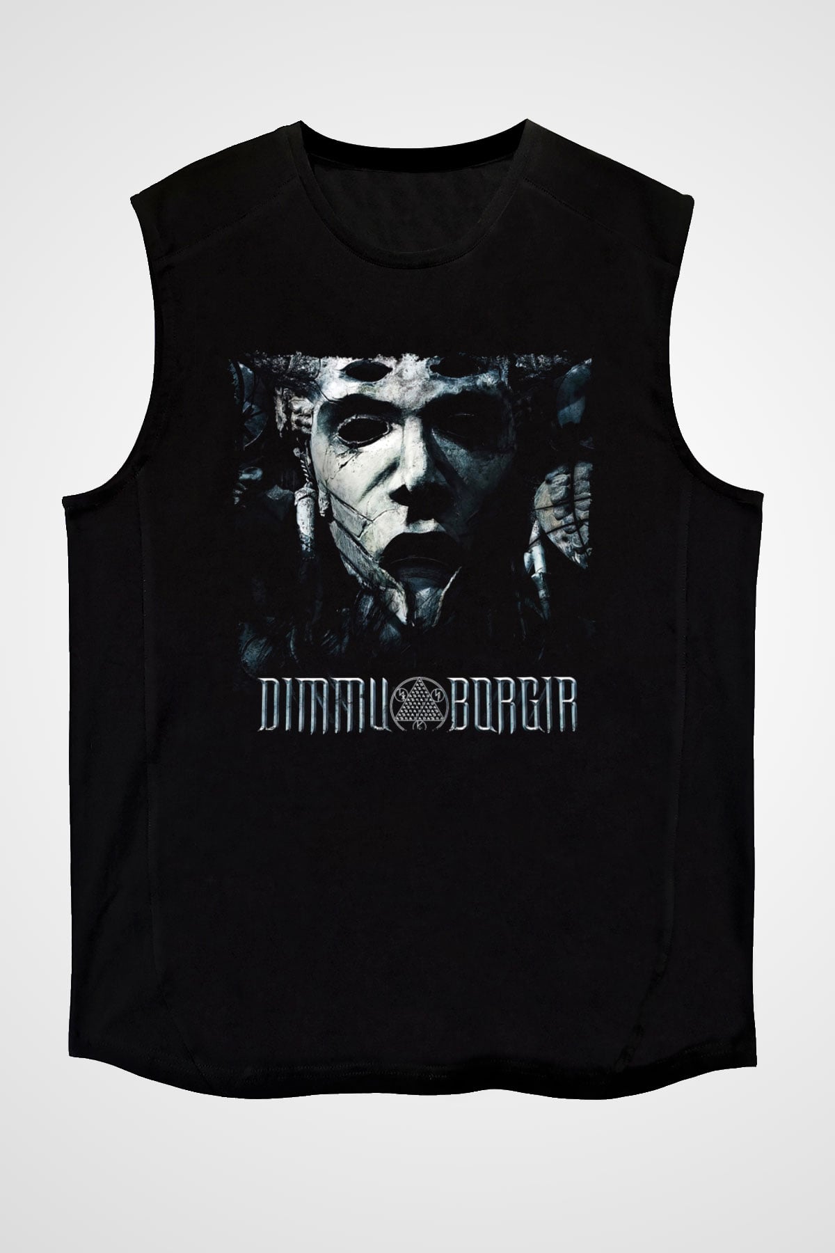 Dimmu Borgir Baskılı Unisex Siyah Kolsuz Tişört - Tshirt