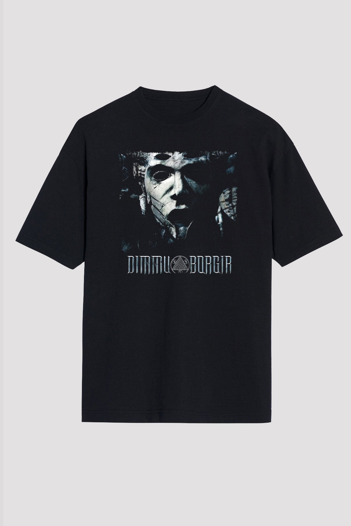 Dimmu Borgir Baskılı Unisex Siyah Oversize Tişört - Tshirt