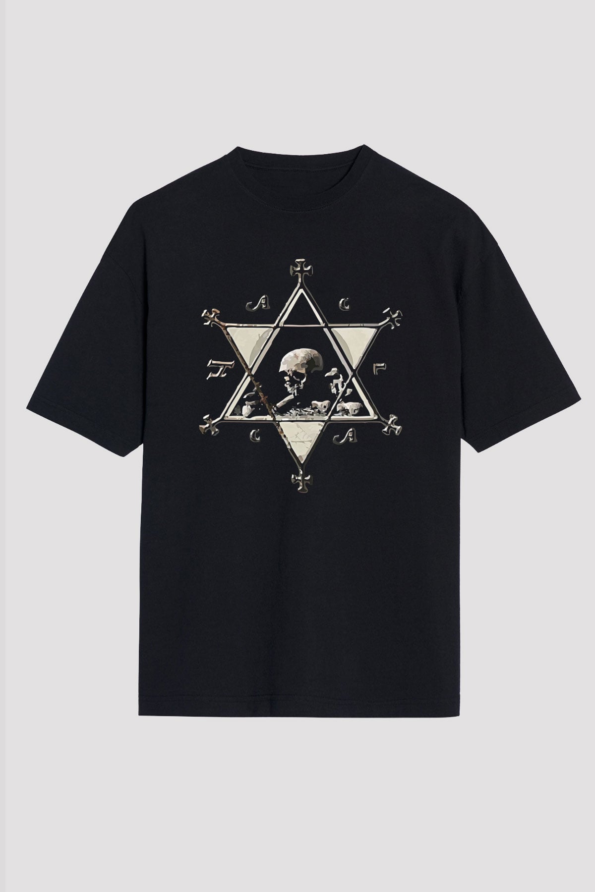 Dimmu Borgir Baskılı Unisex Siyah Oversize Tişört - Tshirt