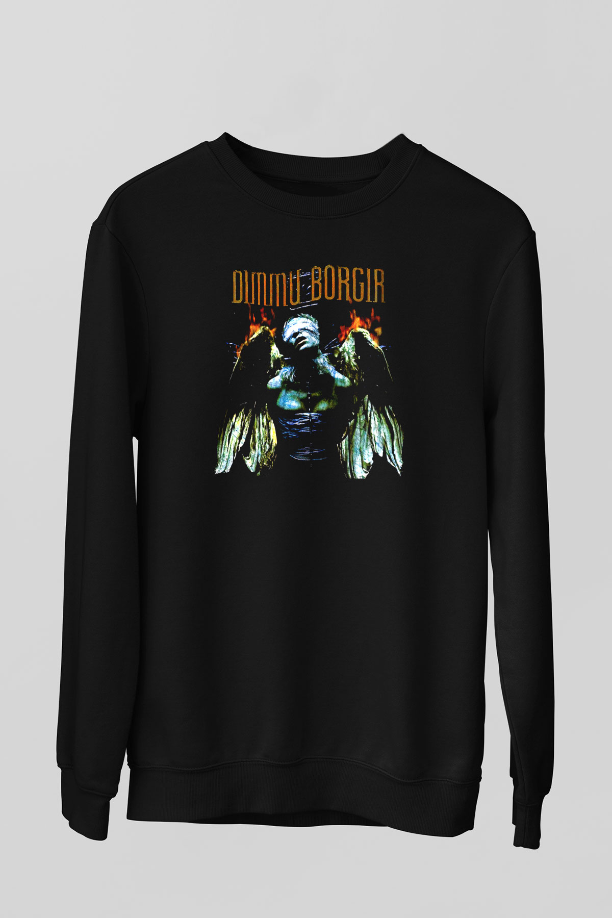 Dimmu Borgir Baskılı Unisex Siyah Sweatshirt