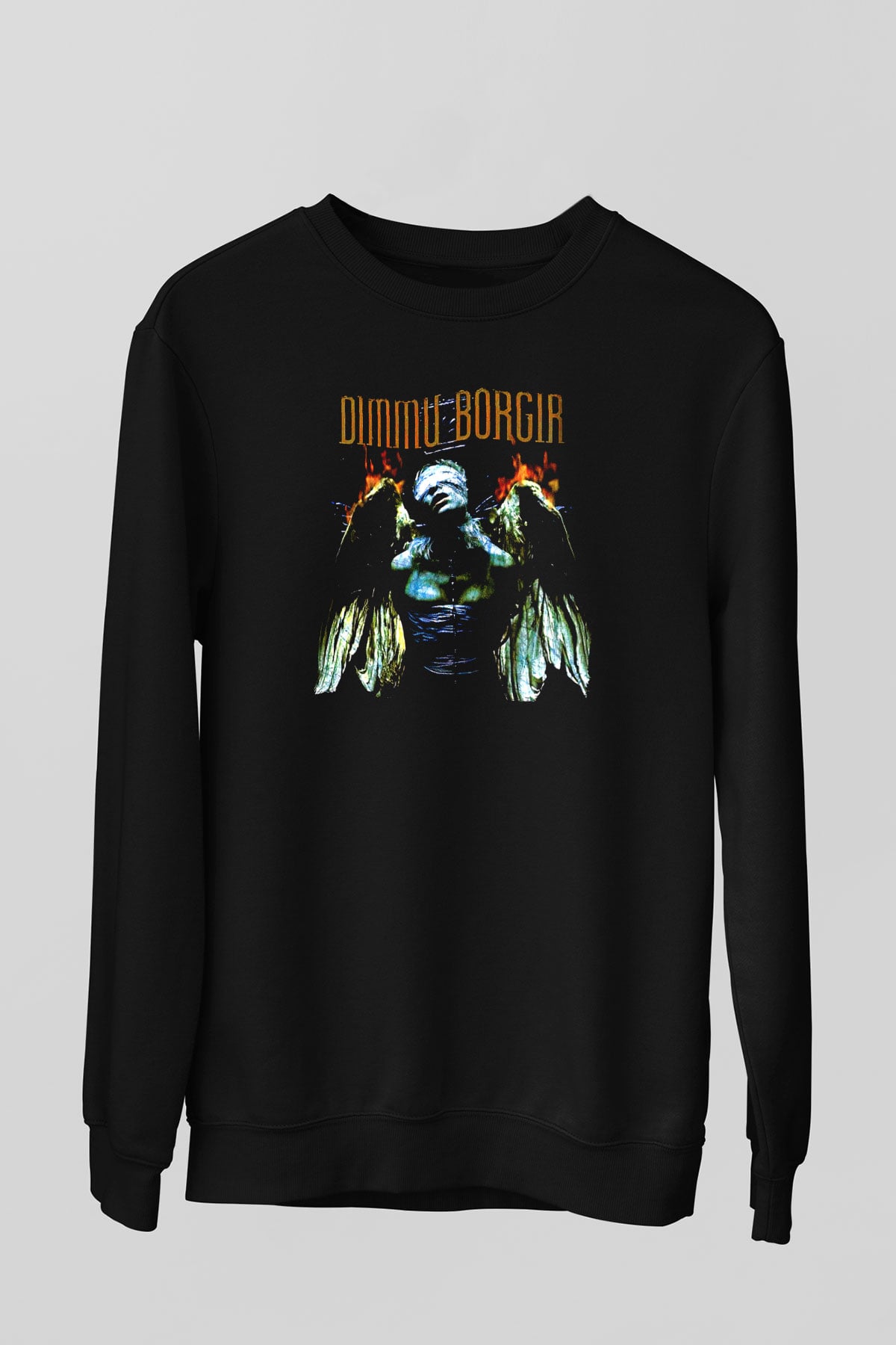 Dimmu Borgir Baskılı Unisex Siyah Sweatshirt