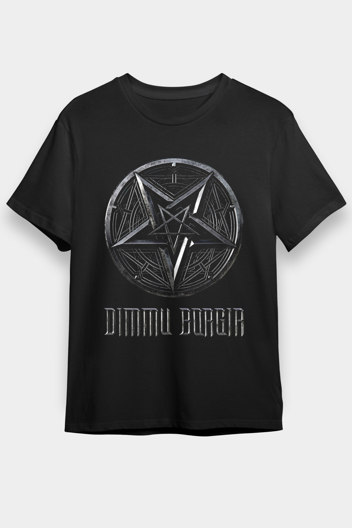 Dimmu Borgir Baskılı Unisex Siyah Tişört - Tshirt