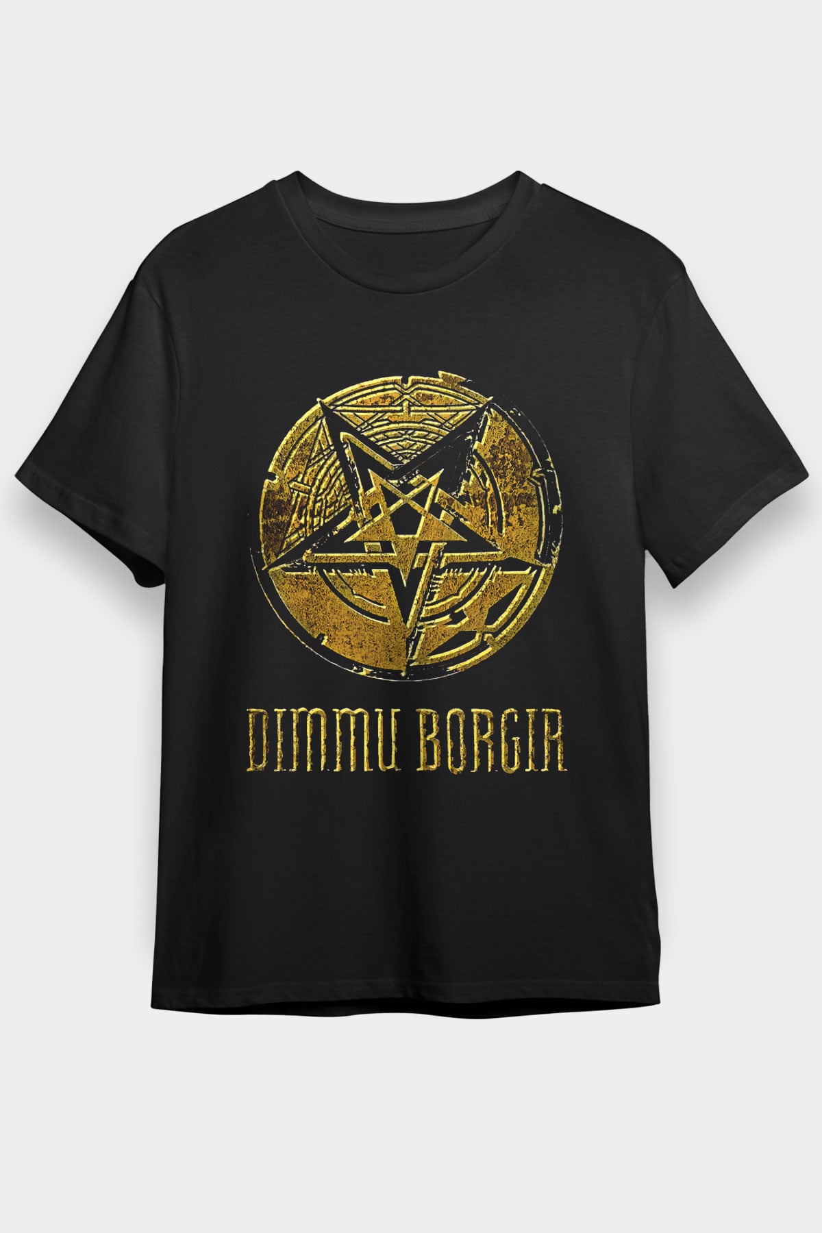 Dimmu Borgir Baskılı Unisex Siyah Tişört - Tshirt
