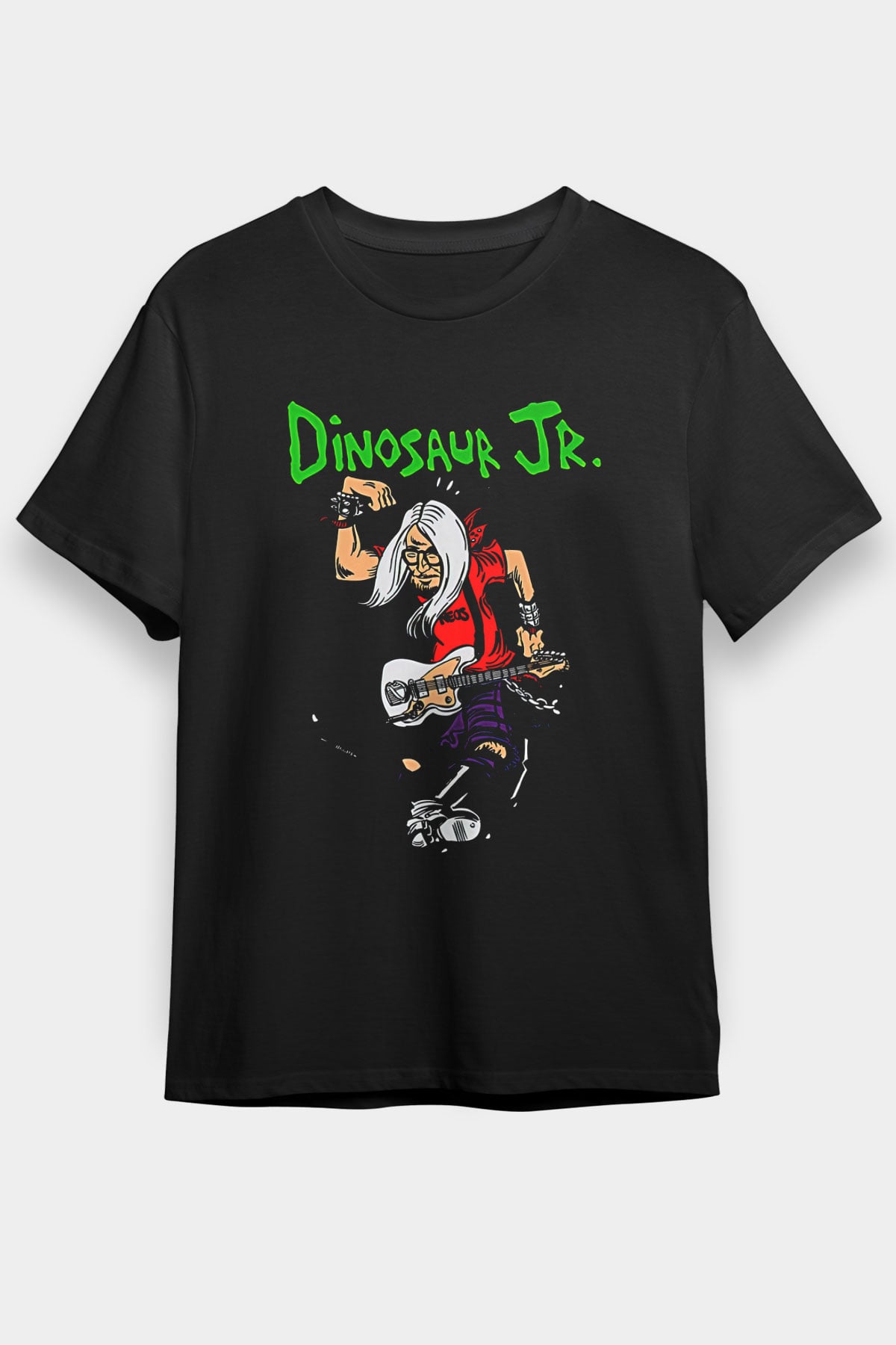 Dinosaur Jr Baskılı Unisex Siyah Tişört - Tshirt