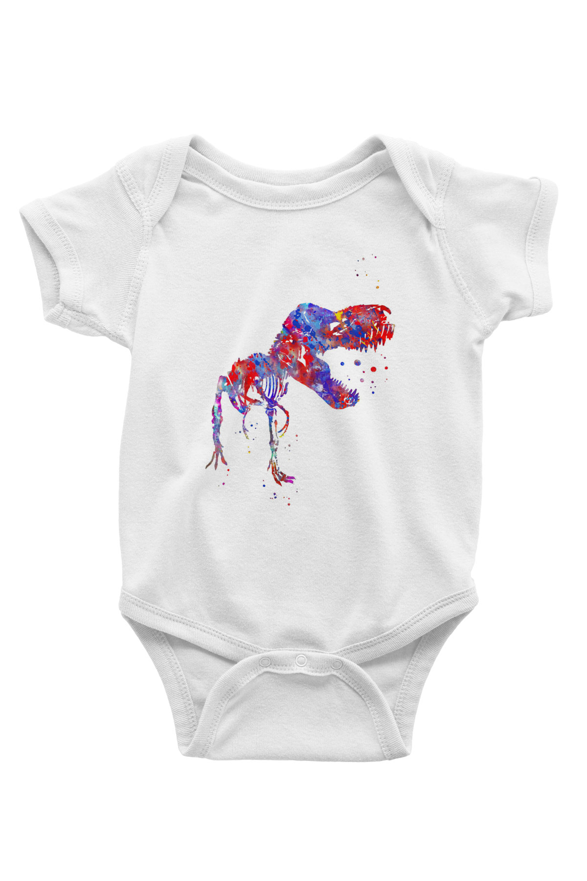 Dinozor Beyaz Bebek Body - Zıbın