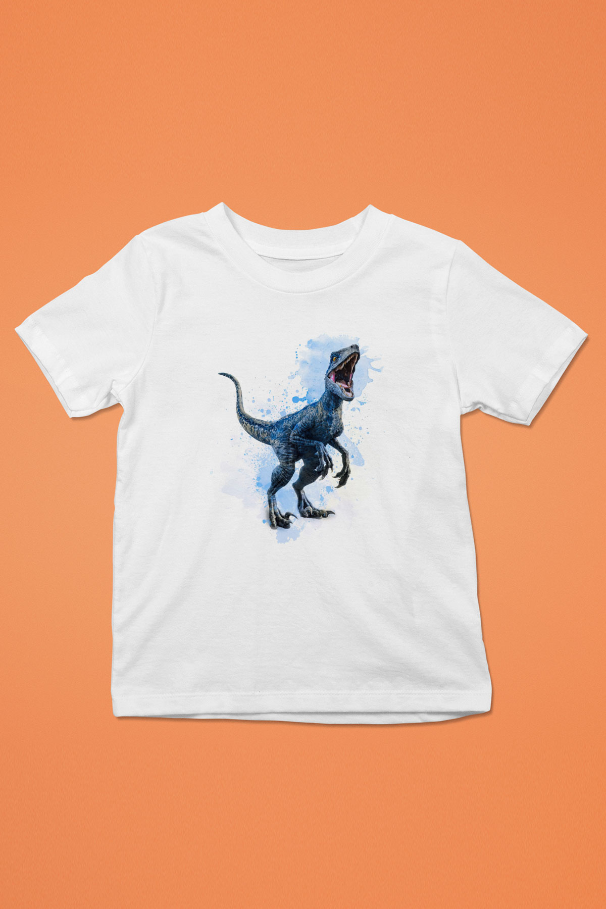 Dinozor Beyaz Unisex Çocuk Tişört