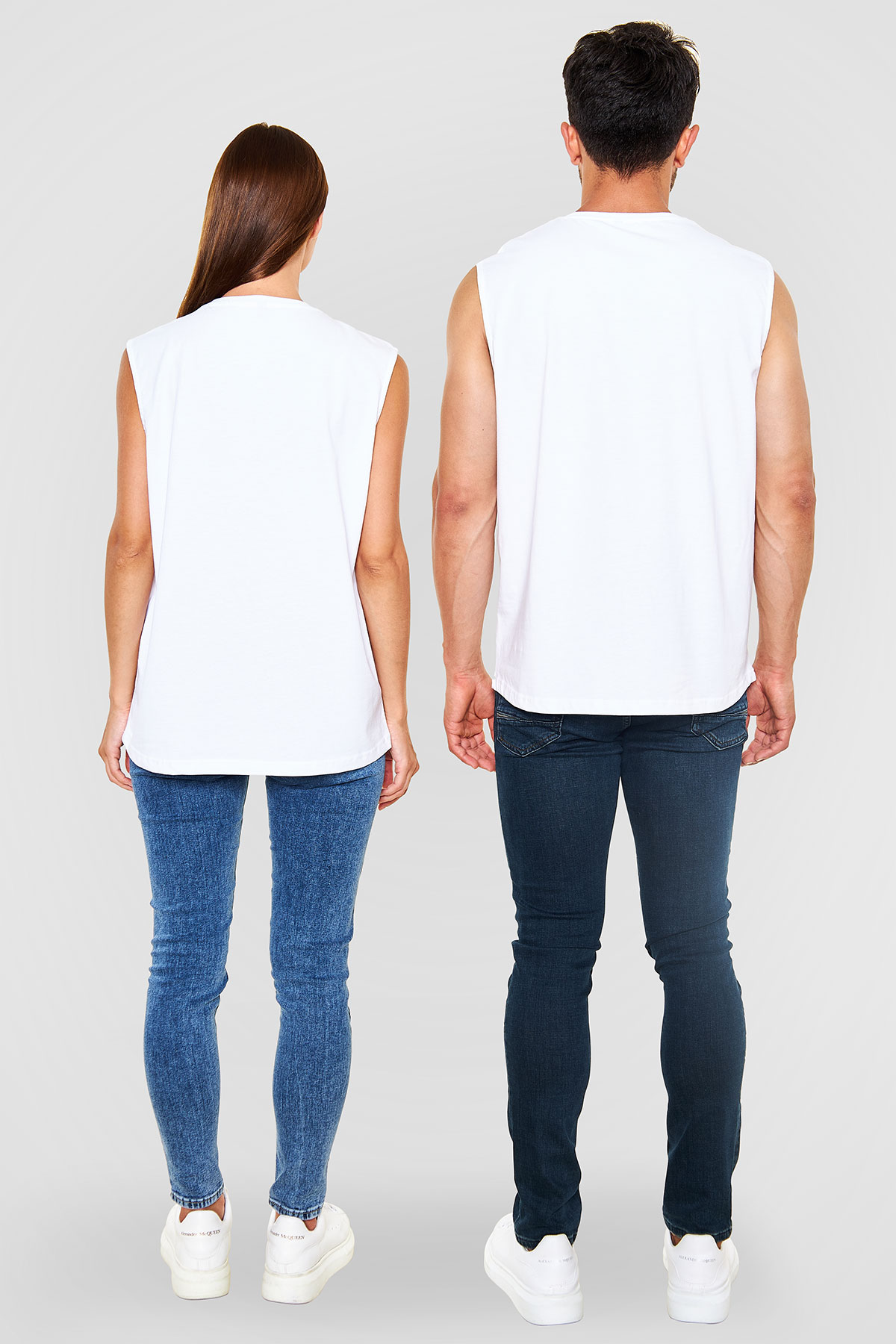Dinozor Beyaz Unisex Kolsuz Tişört