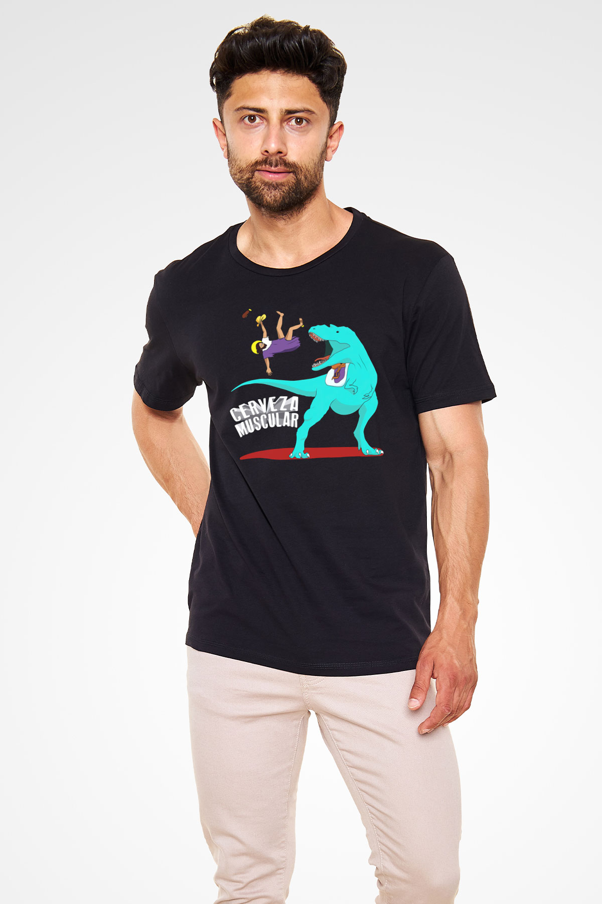 Dinozor Siyah Unisex Tişört T-Shirt - TişörtFabrikası