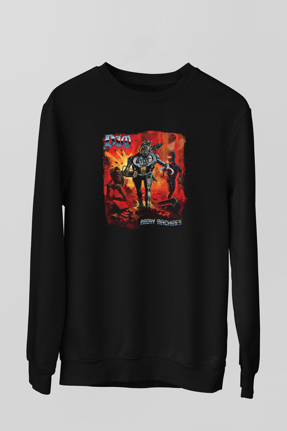 Dio Baskılı Unisex Siyah Sweatshirt