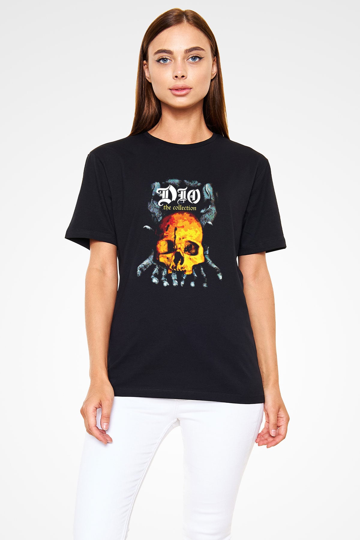Dio Baskılı Unisex Siyah Tişört