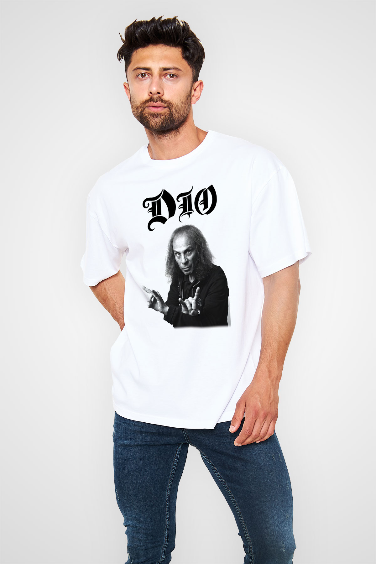 Dio Beyaz Unisex Oversize Tişört T-Shirt
