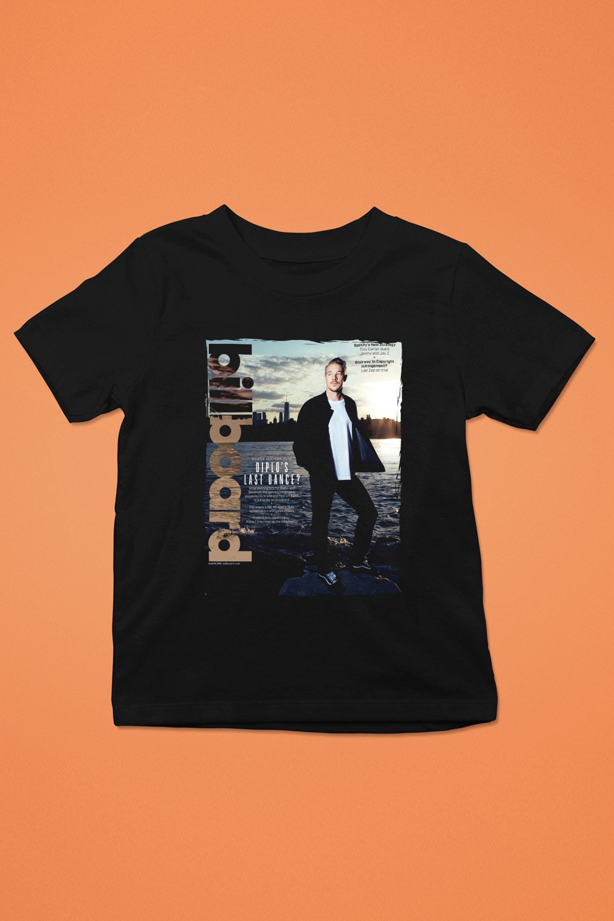 Diplo Siyah Unisex Çocuk Tişört