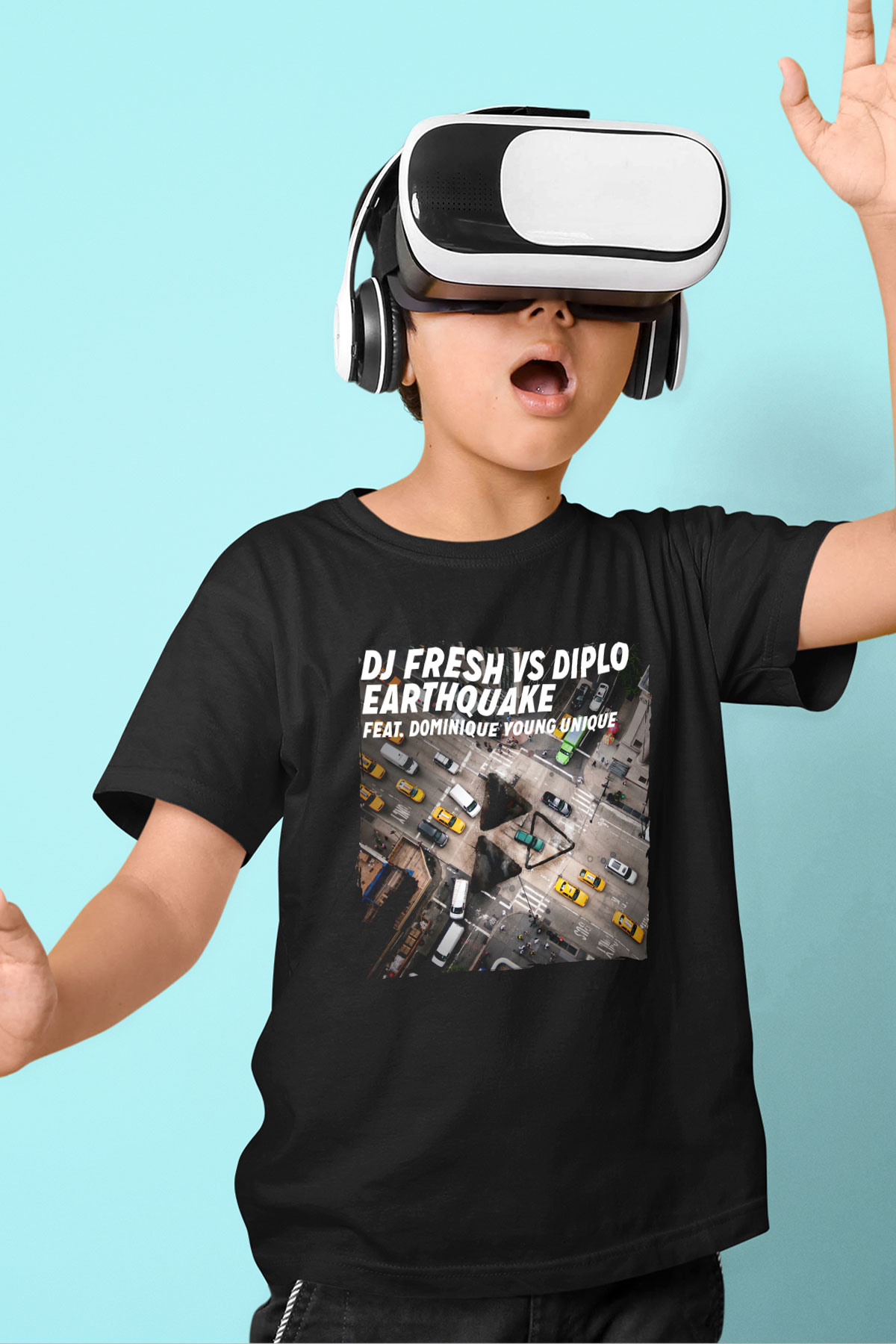 Diplo Siyah Unisex Çocuk Tişört